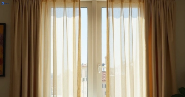 Dull dusty drapes in edithvale-vic before professional cleaning
